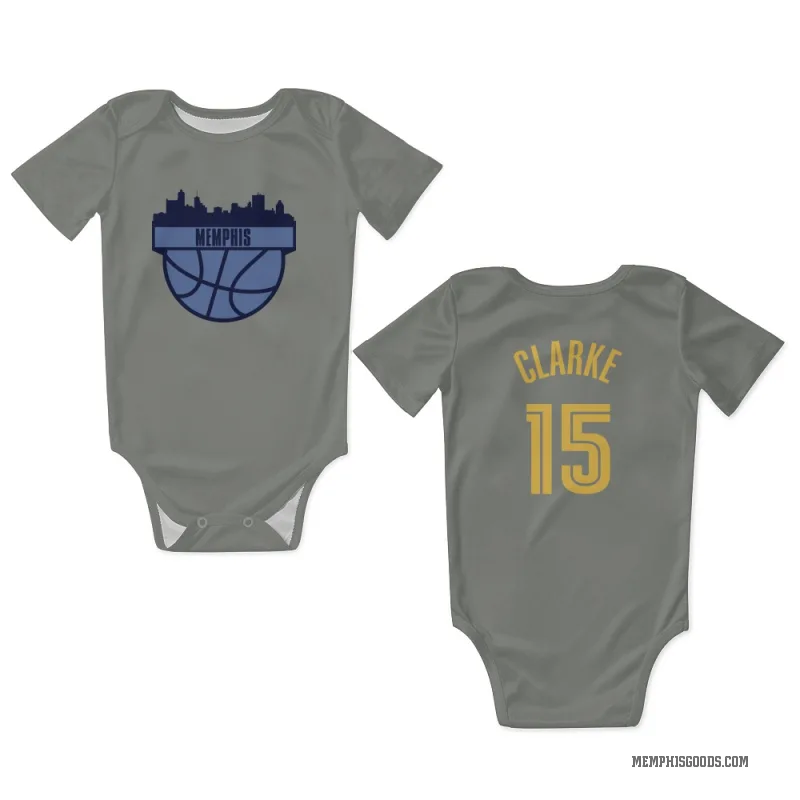 Brandon Clarke  Gray Memphis Grizzlies  Newborn & Infant Bodysuit