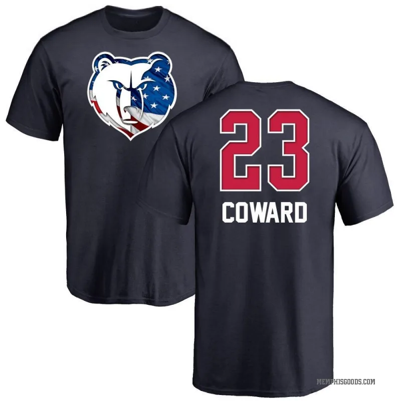 Cedric Coward Men's Navy Memphis Grizzlies Name and Number Banner Wave T-Shirt