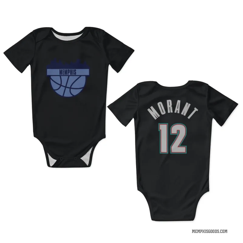 Ja Morant  Black Memphis Grizzlies  Newborn & Infant Bodysuit