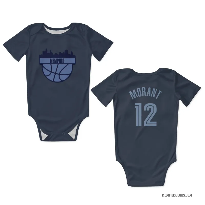 Ja Morant  Navy Memphis Grizzlies  Newborn & Infant Bodysuit