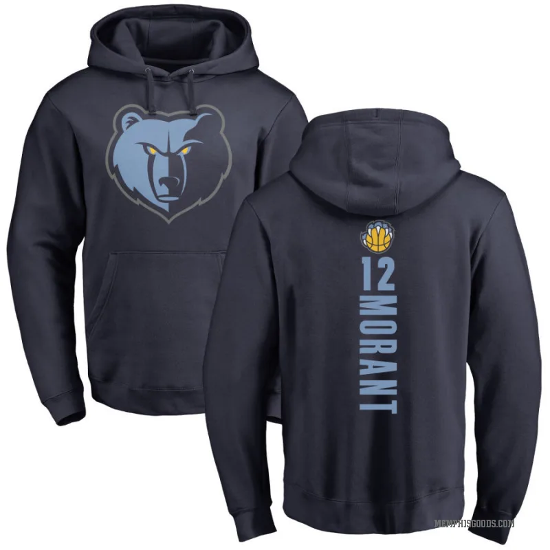 Ja Morant Youth Navy Memphis Grizzlies Branded Backer Pullover Hoodie