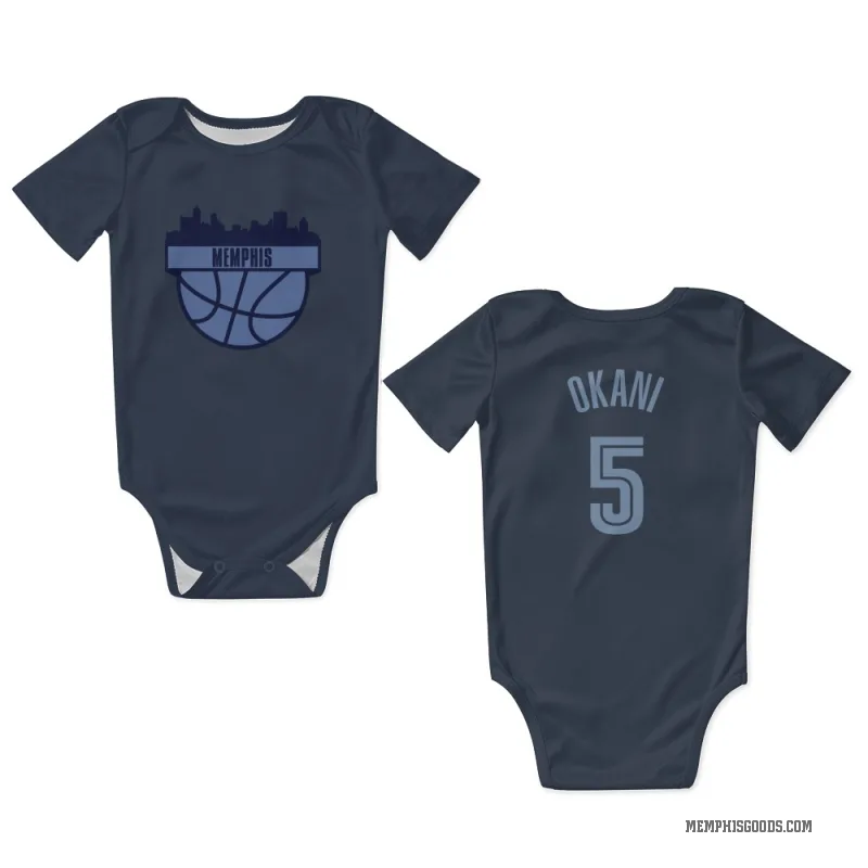 Toby Okani  Navy Memphis Grizzlies  Newborn & Infant Bodysuit